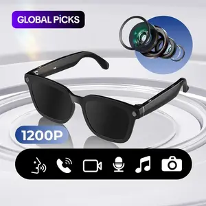 New Smart AI Multi-Functional Bluetooth Audio Glasses, Wireless Smart Glasses - 500MP HD Camera & 1080P Video Recording Function - with Image Recognition, Language Translation, Image Optimization - Dual-Mode Bluetooth & Wi-Fi Connectivity