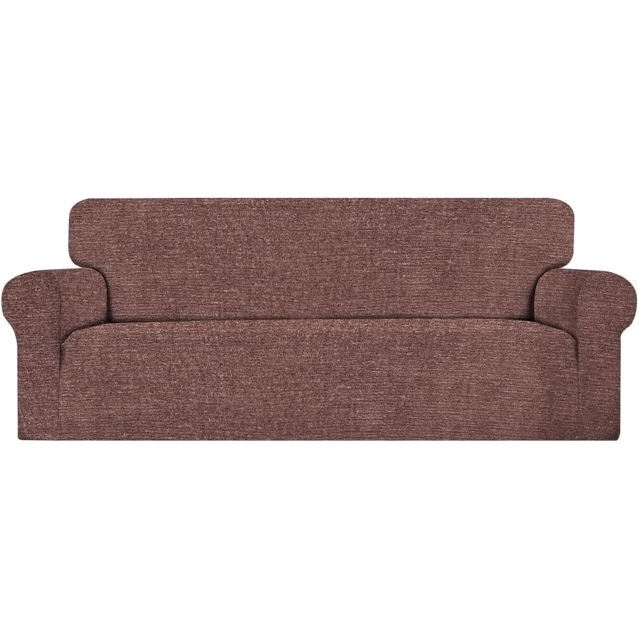 Stretch Sofa Slipcover -1-Piece Sofa Cover, Sofa Protector Couch with Soft & Breathable, Couch Covers for 3 Cushion Couch Sofa Pet Friendly, Knit - Machine Washable (Sofa, Chocolate)