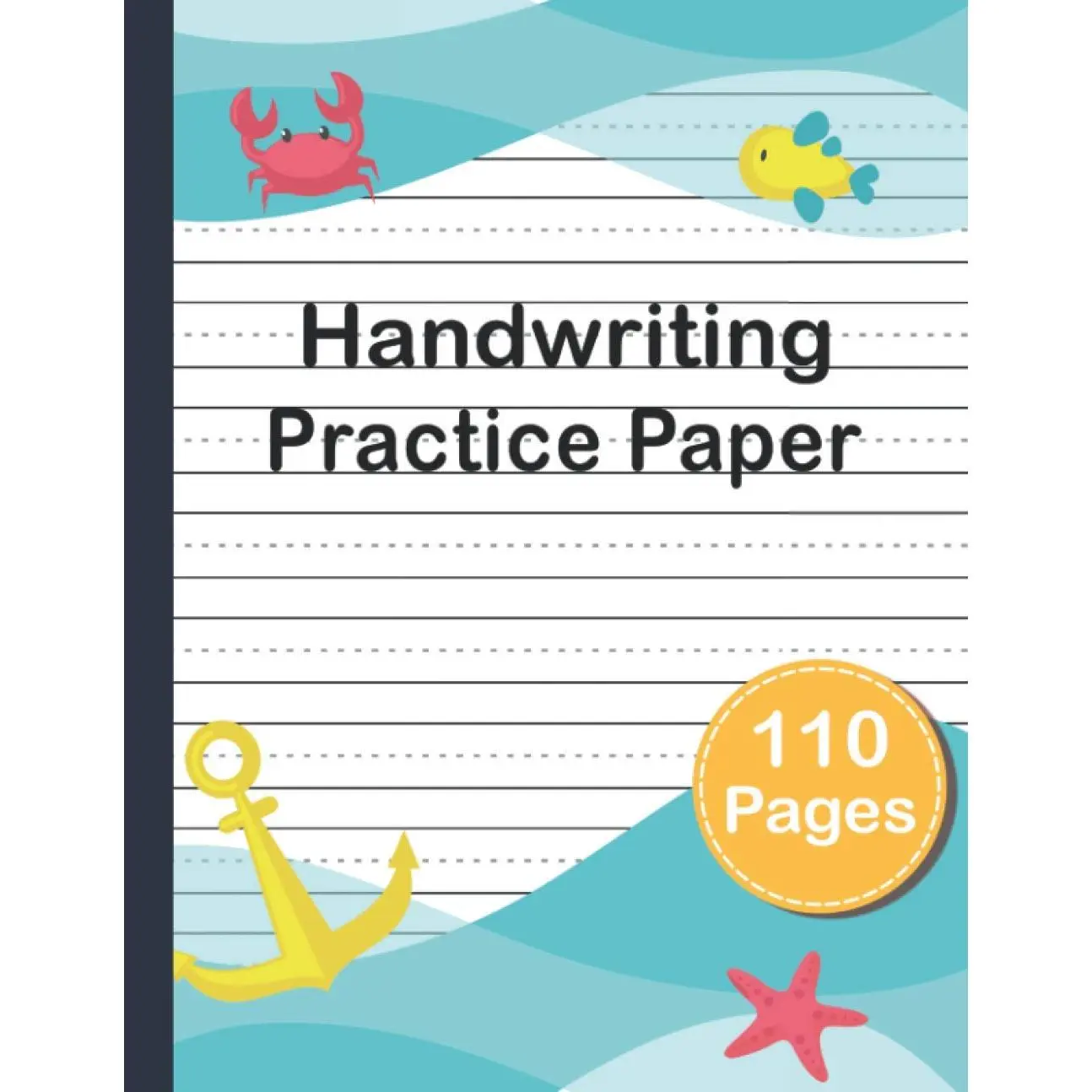 Handwriting Practice Paper: Blank lined Pages With Dotted Middle Lines To Practice Writing For Young . - Paperback