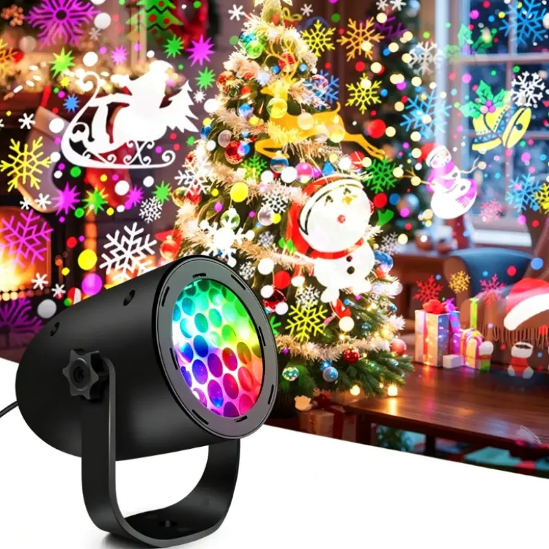 Christmas Snowflake Projector Lights Outdoor/Indoor, Led Lights Projector for Christmas Decorations, Holiday Projector for Christmas Party,Newly Upgraded Christmas Indoor for Home，Christmas Gift