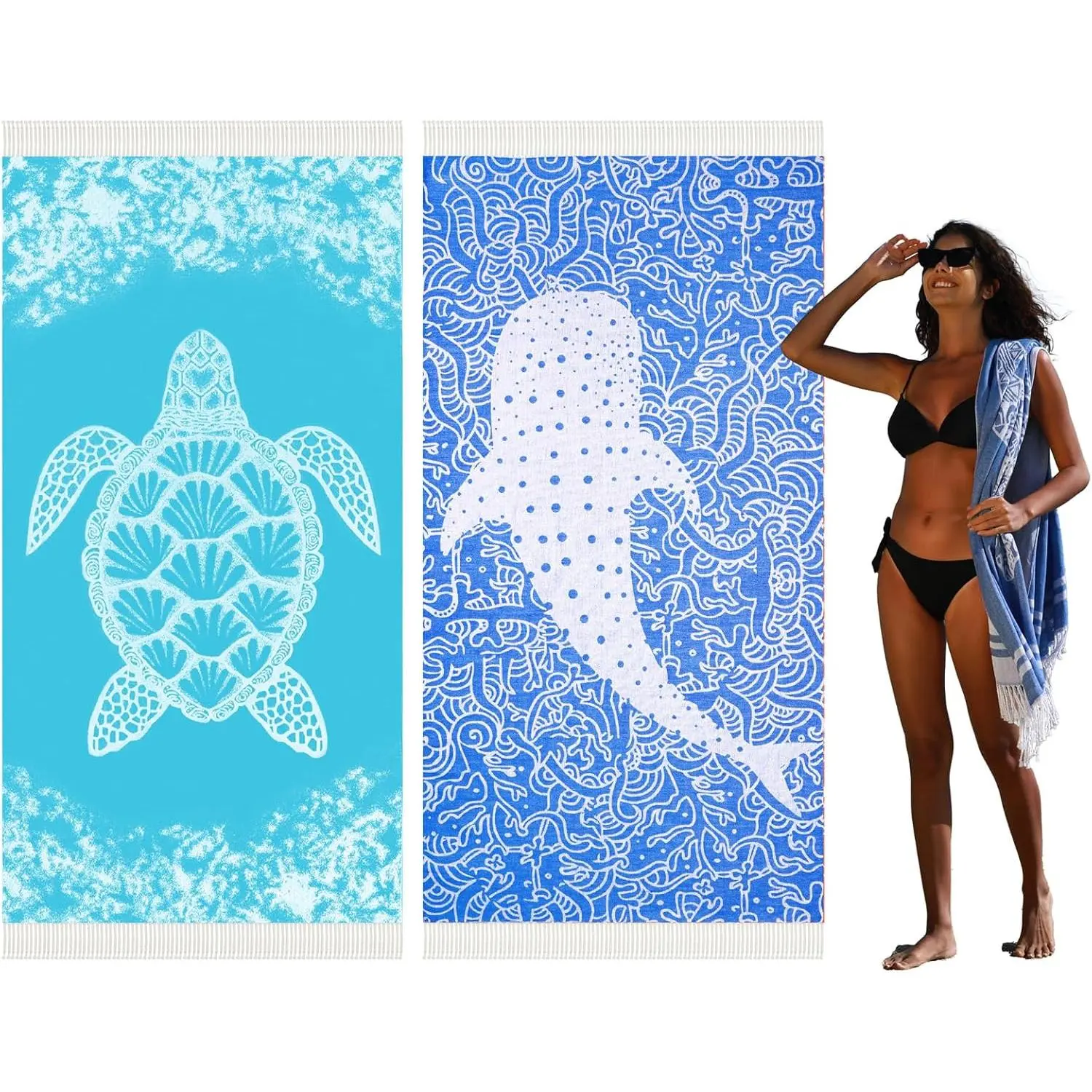 Thin Turkish Beach Quick Dry Absorbent Cotton Lightweight Bath Pool Towels Large Oversized Sand Free Beach Stuff Cloud Adults Gift
