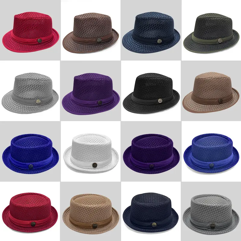 Breathable Mesh Fedora Hat, UV Protection Summer Sun Hat, Lightweight Pork Pie Style for Men and Women, Ideal for Beach, Travel and Outdoor Activities
