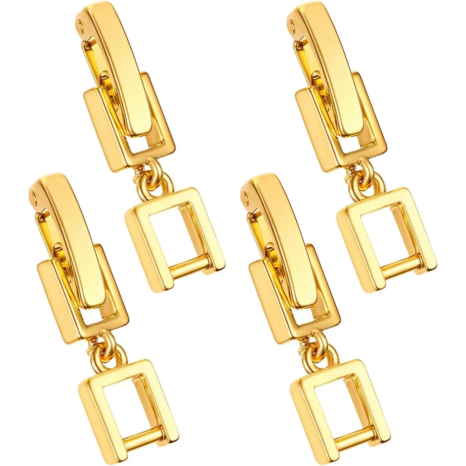 Foldover Clasp Extender Foldover Extension  Clasps 4 count  Plated Fold Over Clasp Necklace Extension Clasps Metal Bracelets Extenders Small Fastener for Women  Making Repair Kit