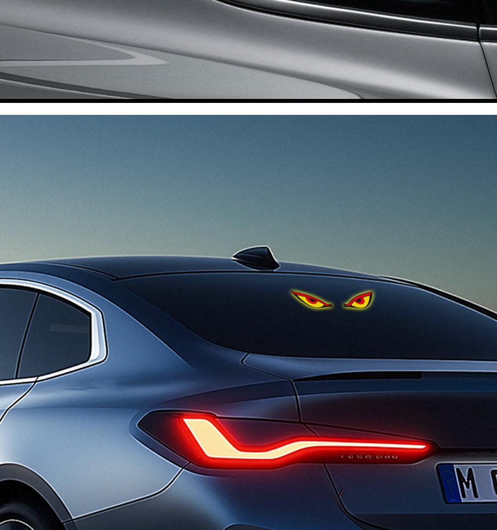 Solar Devil Eye Rear Window Light |   Wireless LED Accent Glow for Night Drive & Car Meets