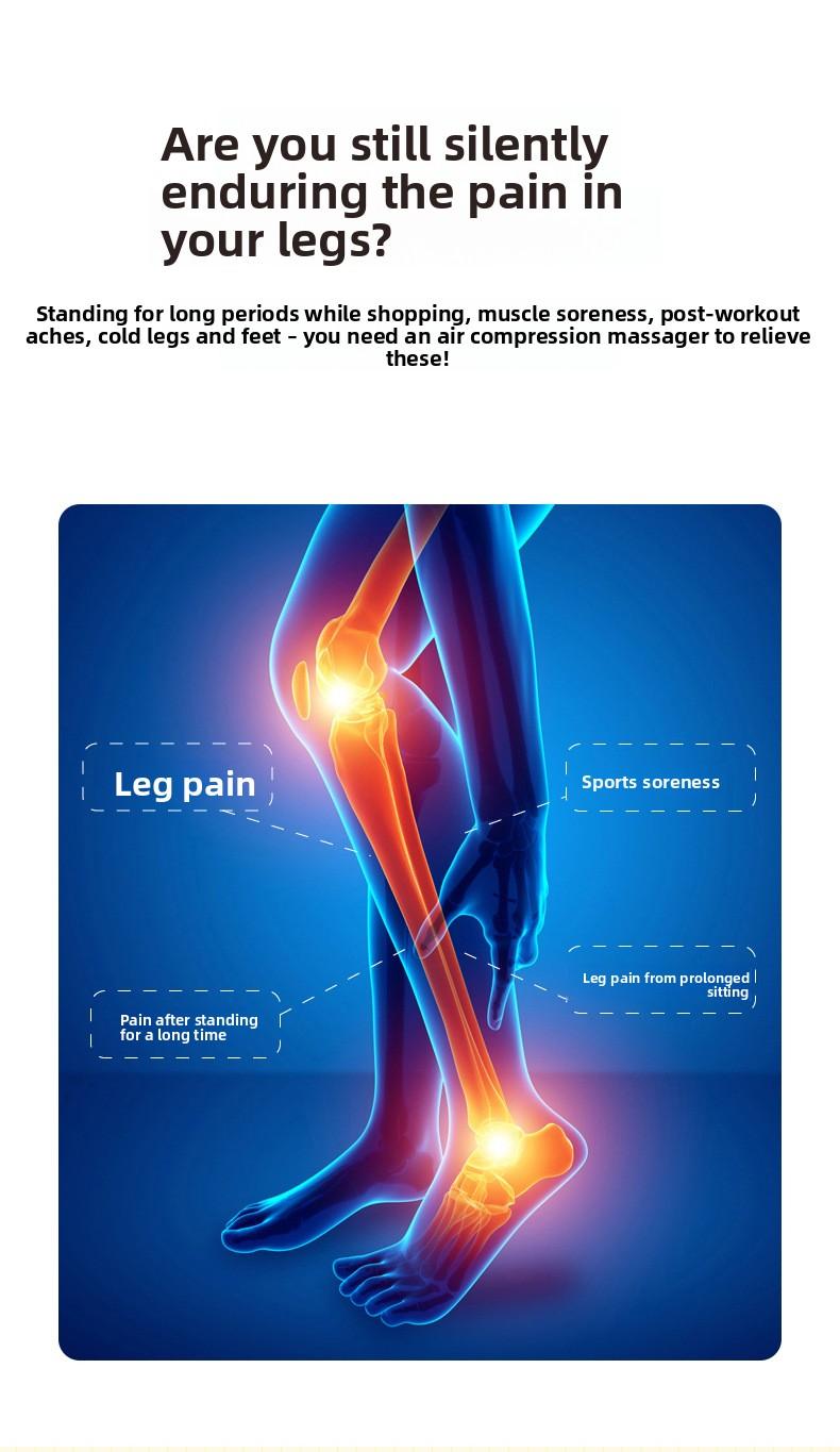 Wearable Air Wave Leg Massager, Kneading Foot Pressure Massager, Foot Therapy Machine, Leg Sleeve Airbag Leg Beauty Device