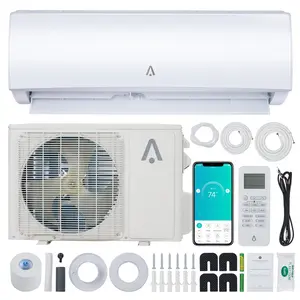 18000 BTU Wall Mount Mini Split AC & Heat Pump, SEER2 R454B Refrigerant WiFi Smart Control, 5 Modes Self-Clean Auto Defrost Split Air Conditioner for Room up to 2000 Sq.Ft