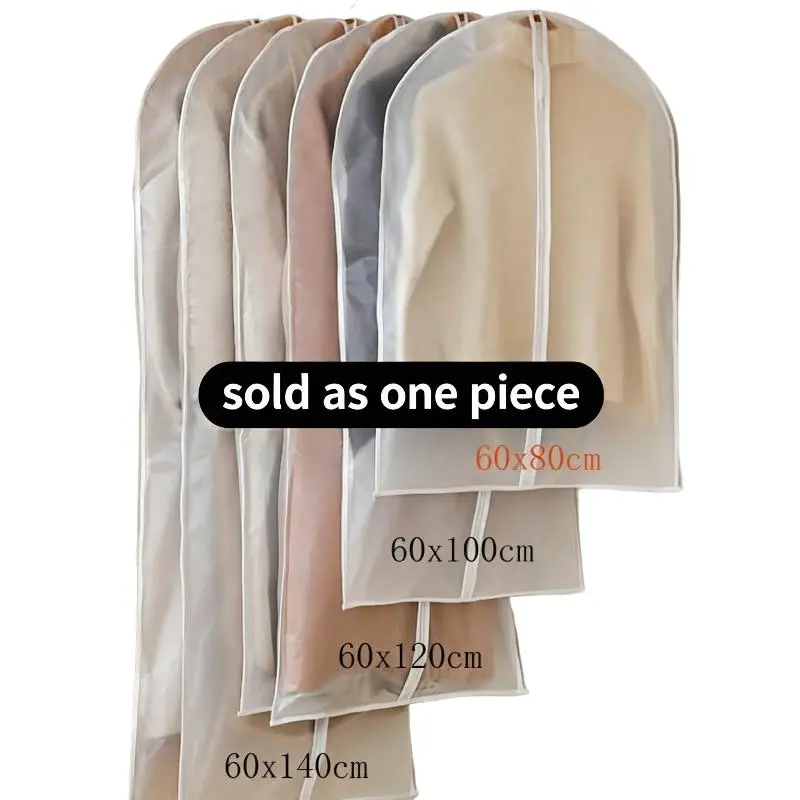 Transparent matte clothes dustproof cover household waterproof Internet celebrity transparent coat suit cover storage clothing hanging bag Plastic Cover