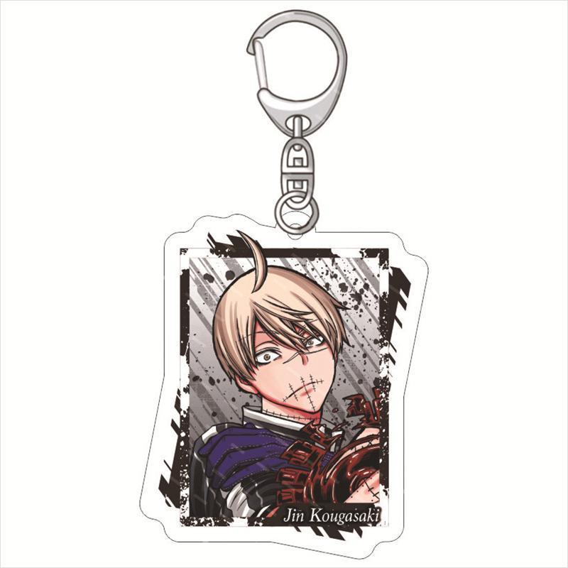 Manga Tougen Anki Acrylic Key Chain Figure Ikari Yaoroshi Shiki Ichinose Naito Mudano Cosplay Costume Key Tags Backpack Pendant