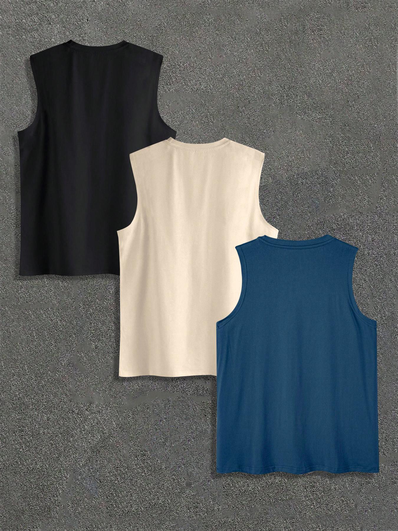 Men's Summer Beach Vacation Style Tank Top, Regular Fit Casual Comfy Sleeveless Top for Summer, Men's Clothes for Outdoor Beach Vacation, Menswear, Tropical