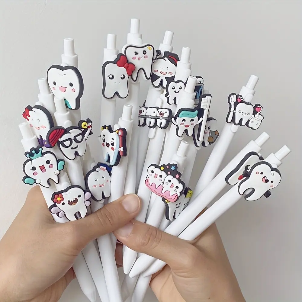 15/25pcs Retractable Dental Pen Set, Ink Pens, Writing Pens, Perfect Gift for Dentists and Dental Assistants, Office, School, Home Stationery