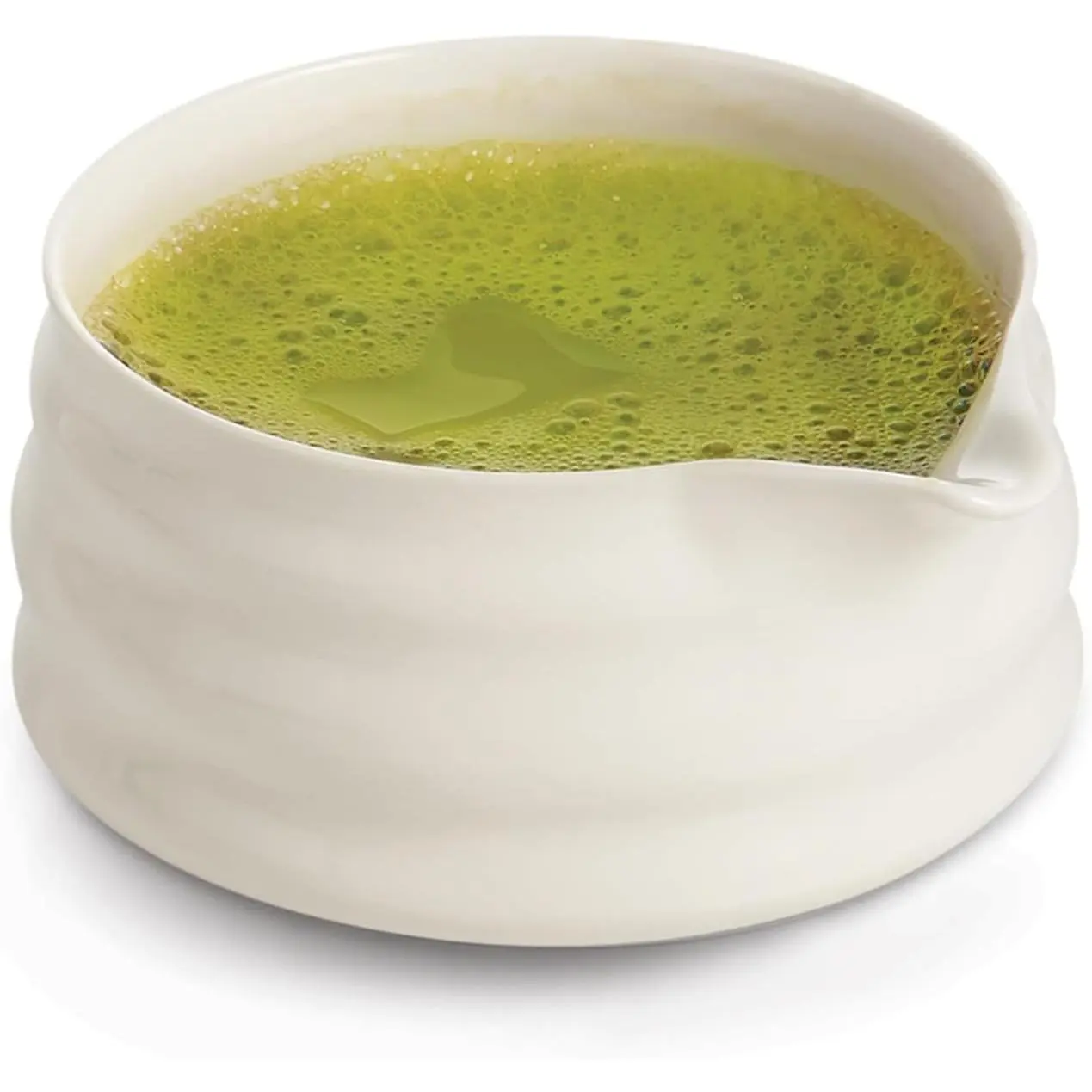 Matcha Tea Bowl with Spout Porcelain 24-Ounce Capacity