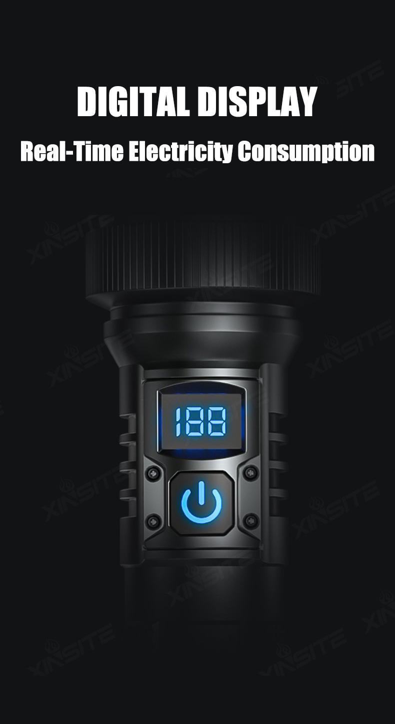 Strong Flashlight Highlight - Rechargeable & Adjustable Brightness Flashlight ,Robust Handheld Torch - Ideal for Outdoor Adventures, Emergencies, Camping, Fishing, Garden Illumination, Night Security, & Garage Use