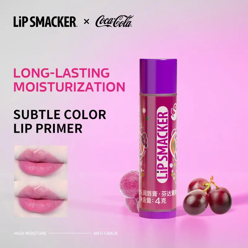 Lip Smacker X Coca-Cola Lip Balm, Fanta Grape Flavor, Long-Lasting Moisturizing For Dry Lips, Perfect Gift for Women, Birthday, Party