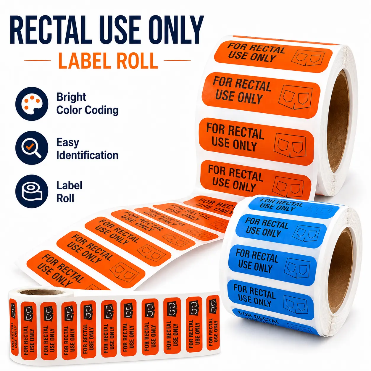 500Pcs Rectal-Use Only Self-Adhesive Sticker Roll, Adults’ Hilarious Gag Gift, DIY Scrapbooking Stamping Party Decor (Toys & Hobbies Joke Kit Random Placement Decals), Sticker Set, Diy Decorative Stickers