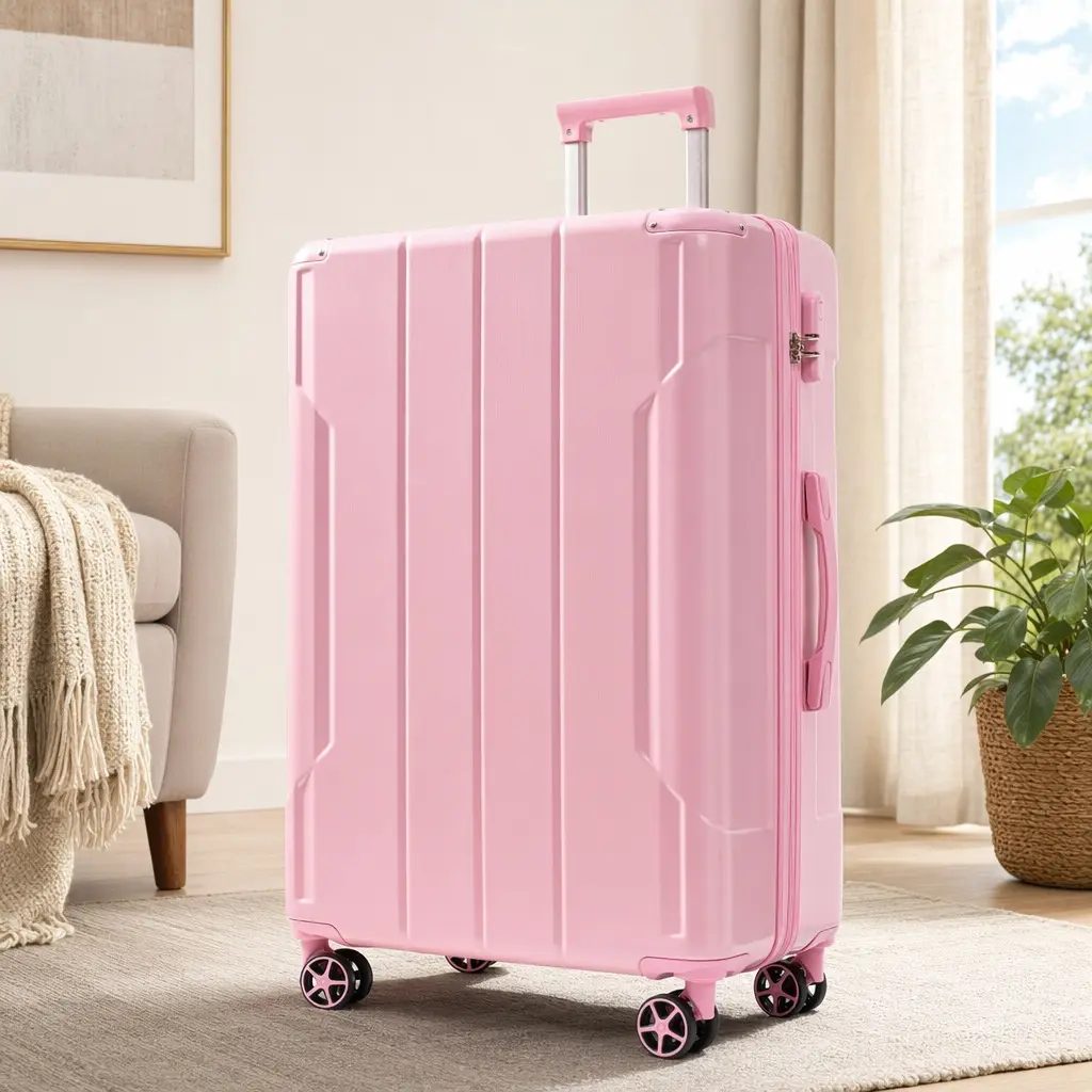 ARCH 28-Inch Hardshell Expandable Luggage Sets, Lightweight Durable ABS Suitcase with Double Spinner Wheels, TSA Lock, Telescopic Handle, Pink, Ideal for Long-Distance Travel & Checked Baggage (Including Product Dimensions), Carry Handle, 3-Level Adjustab