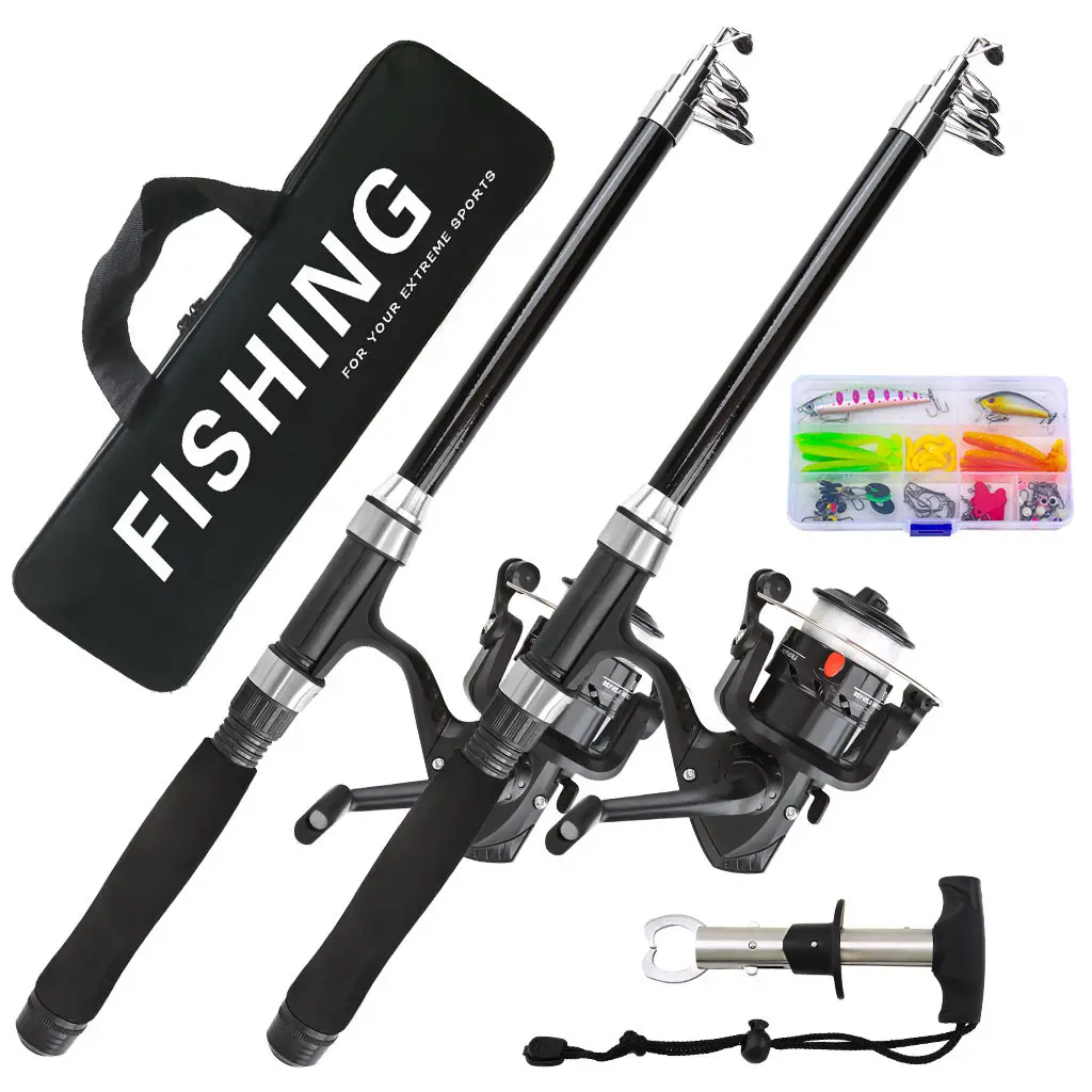 Carbon Fiber Telescopic Fishing Rod Reel Combo Set, Lightweight Portable, Includes Reel Bait Clip Storage Bag, Beginner Outdoor Nearshore Gear, Fishing Pole Combo, Fishing Equipment