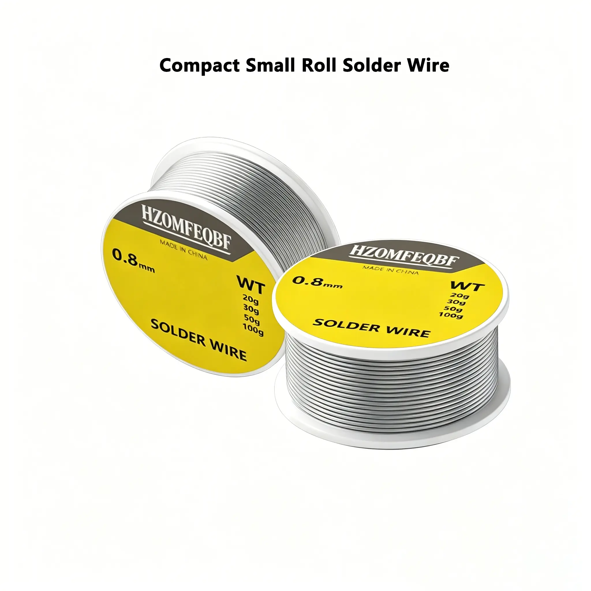 1PC 40% Tin Solder Wire, 0.8mm Diameter, Available in 30g/50g/100g. Low melting point and no-clean design, specially for electronic repair, home use and DIY projects. Stable conductivity creates full and smooth solder joints, essential welding consumables