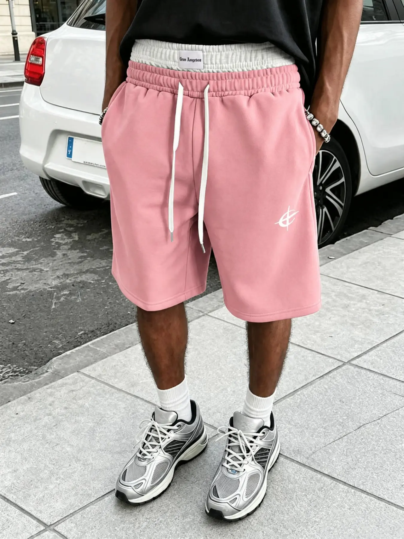 Men's Plain Drawstring Waist Shorts, Basic Sporty Running Shorts for Daily Wear, Fitted Summer Gym Shorts, Casual Athletic Shorts, Casual Fitness Shorts