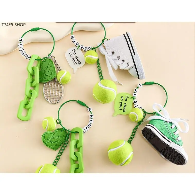 Cute Mini Tennis Sneaker Keychain, Sports Themed Bag Hanging Pendant Match Souvenir Accessory