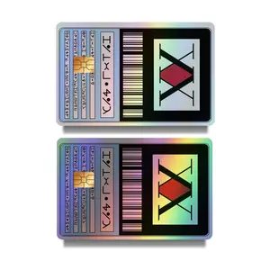 Holographic Credit Card Skin Sticker | Futuristic Barcode Style Card Cover | Ultra Slim Waterproof Scratch-Resistant Card Decal