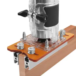 2-in-1 Invisible Fastening Nut Slotting Base, Woodworking Router Base and Wooden Trimming Tool, Router Hardware Accessories