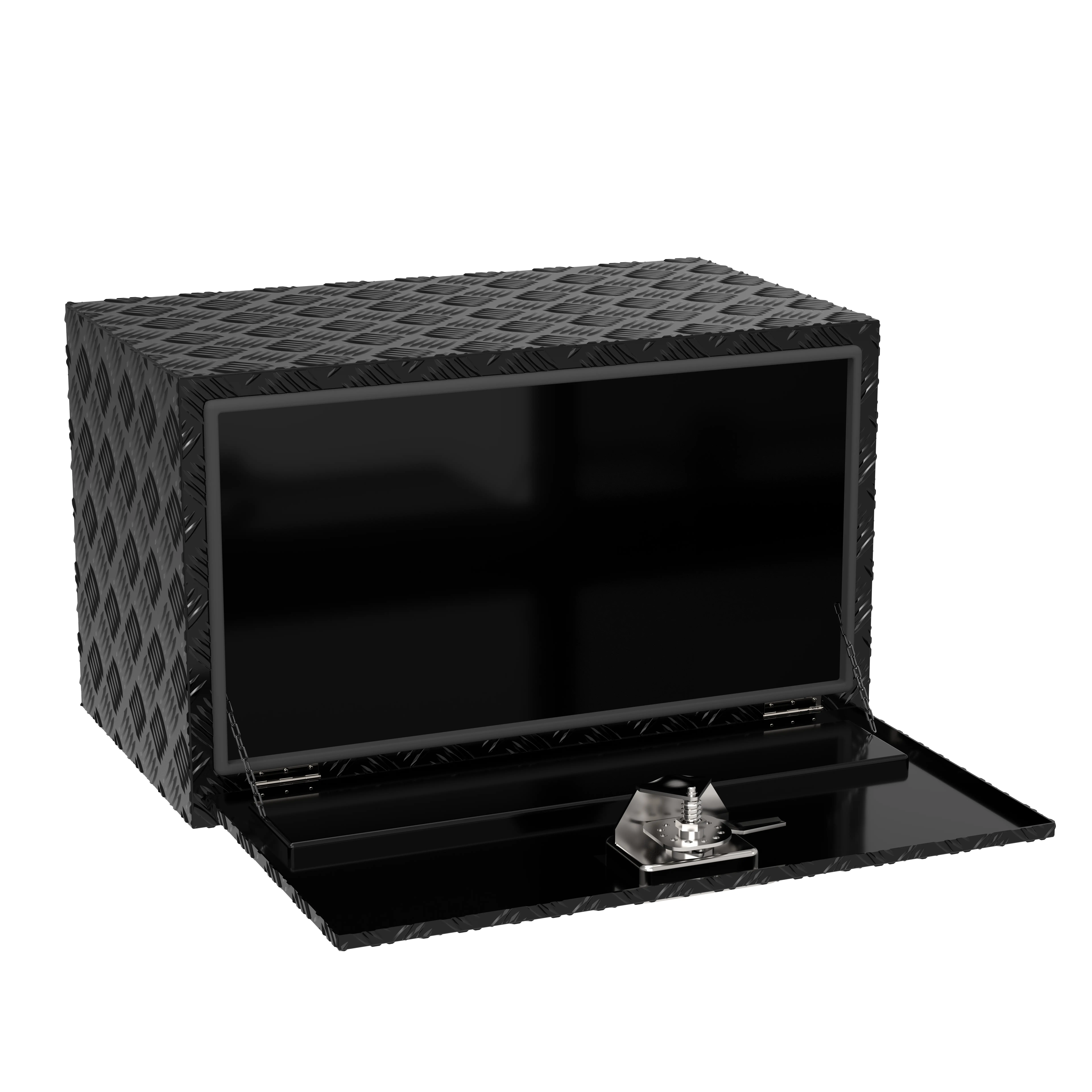 XKV Heavy Duty Storage Aluminum Truck Tool Box Storage,18 * 17 * 18" & 30"*17"*18" w/Lock and KeysDesigned For Semi-Truck,BlackBarChest Box Organizer For Pickup,Truck Bed,RV,Trailer