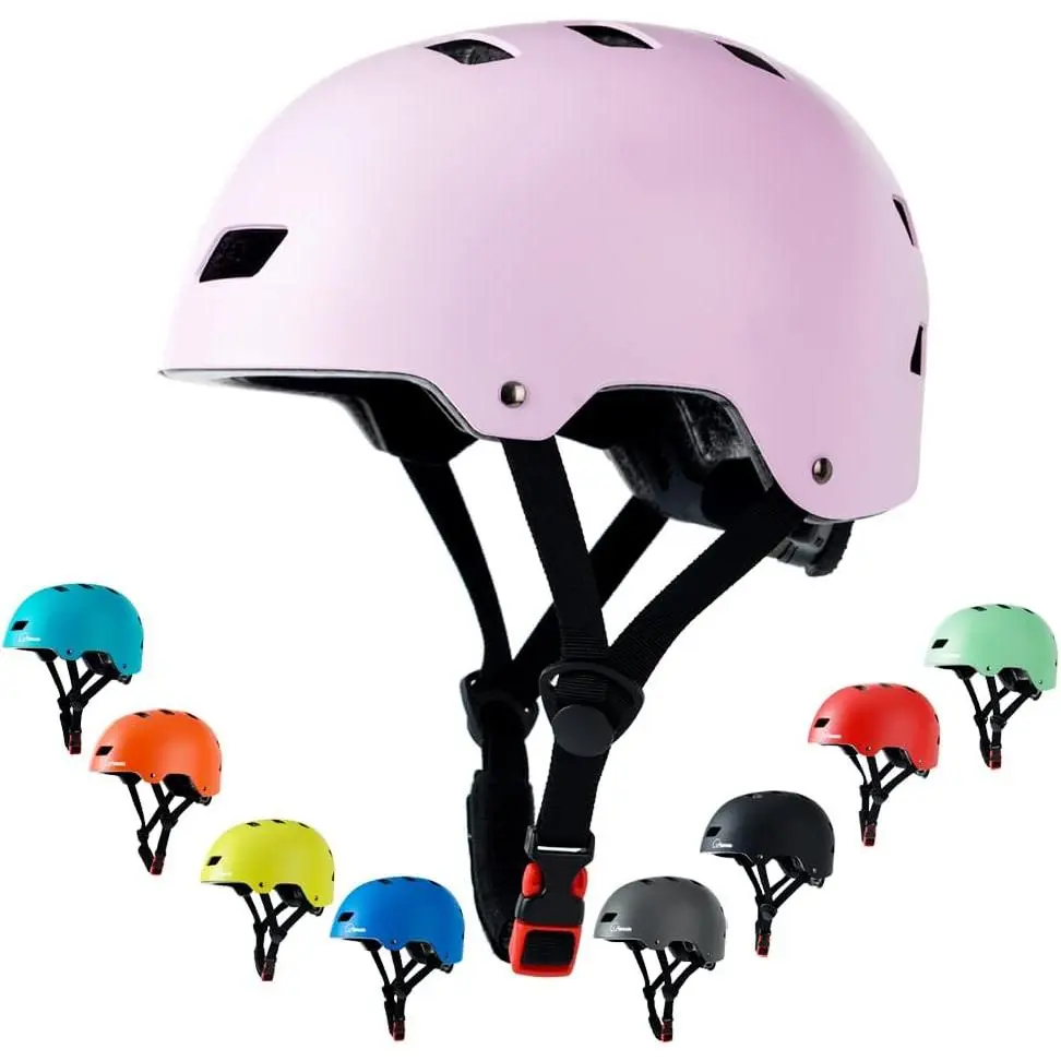 Bike Skateboard Helmet, Adjustable and Multi-Sport for Skate Scooter, 3 Sizes for Adult Youth Kids Toddler