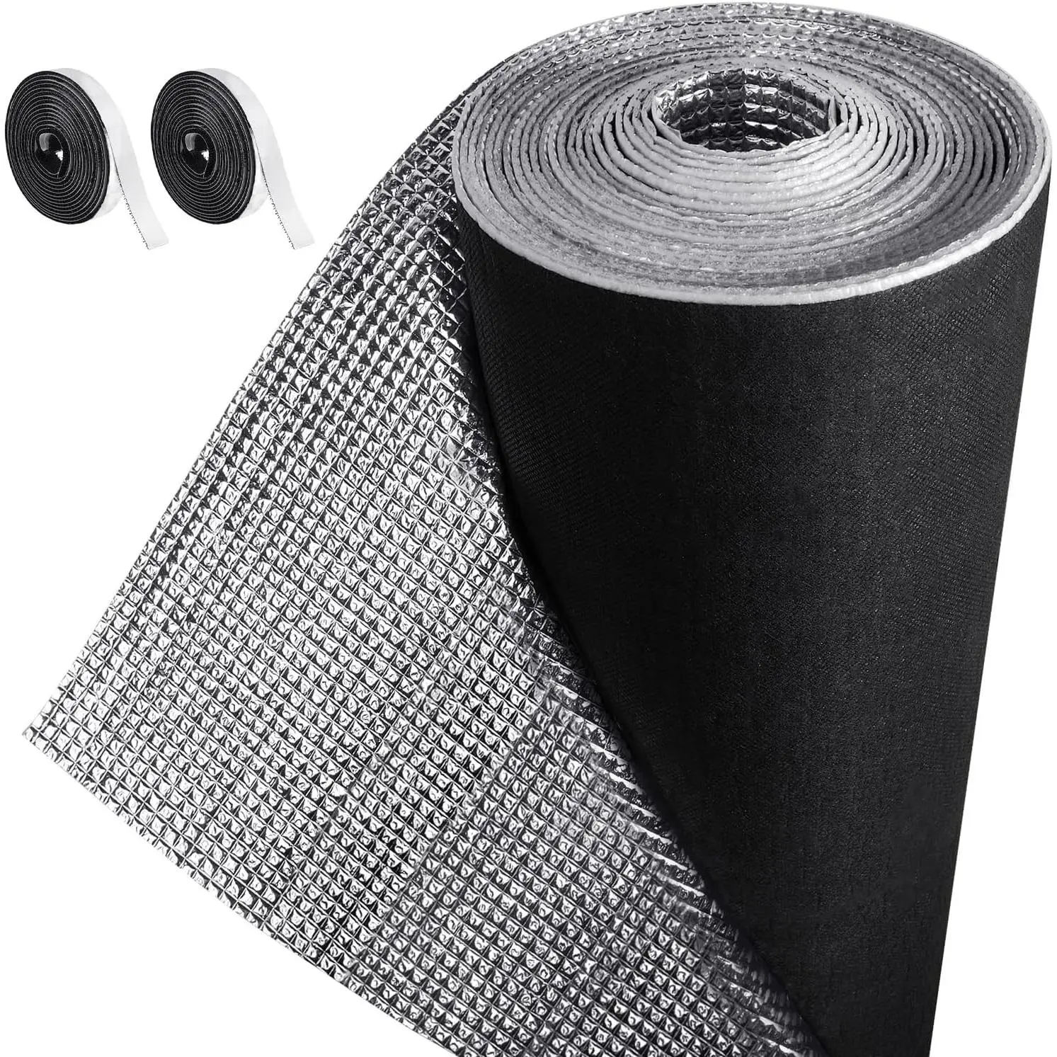 Double Aluminum Foil Heat Bubble Reflective Insulation Single Roll (39.4in x 6.6ft) - Blackout Thermal Shield for Travel Camper RV Window, Door, Garage Roof Skylight (Travel Use Compatible)