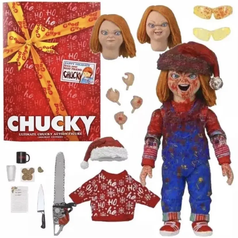Neca Chucky Cult Figure, Collectible PVC Figure, Halloween Party Gift, Christmas Costume Model, Perfect for Birthday Presents, Easter Gifts, Collectible Handmade Statue