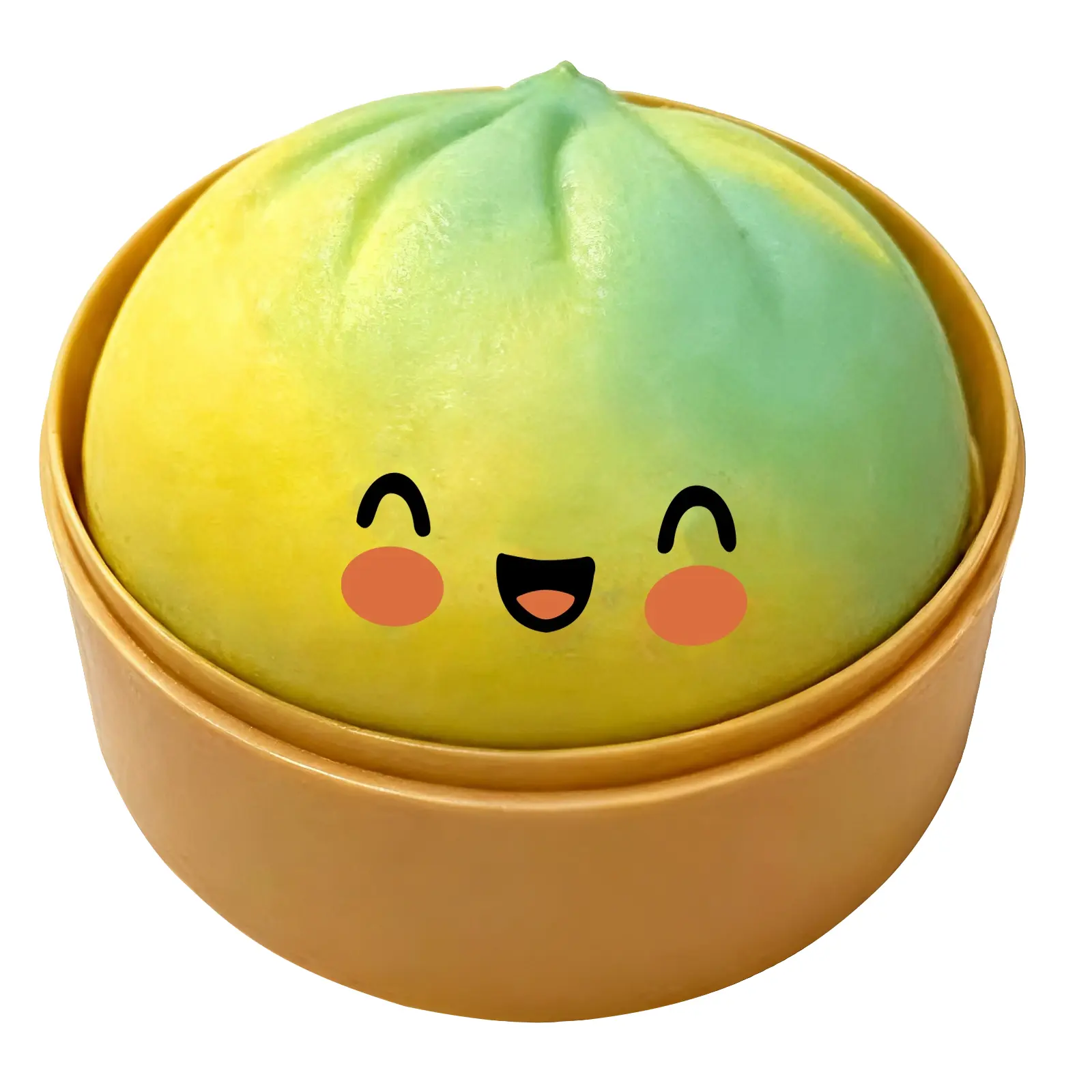 Steamed Buns Mianmianle (Gradually Turning Green) - Simulated Steamed Bun Design Is Cute, Interesting, And Relaxing. It Is Soft And Does Not Stick To Hands, Making It A Great Item For Relieving Boredom.