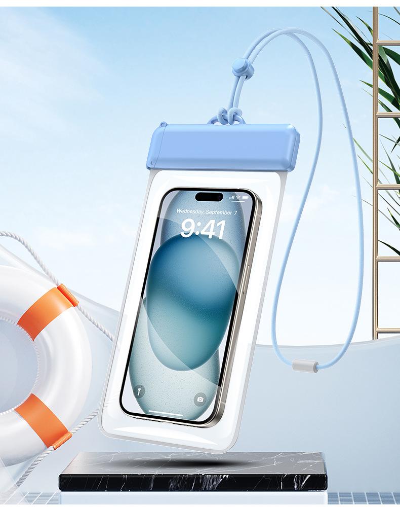 Mobile phone waterproof bag, touch screen diving cover, swimming takeaway rider special hot spring dust bag, waterproof mobile phone cover