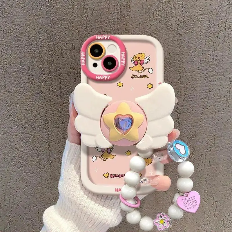 Magical Girl Anime Peripheral Phone Case Suitable for iPhone 15 Pro Max Apple 14 Pro Anti Drop Protective Case 13/12pro Models