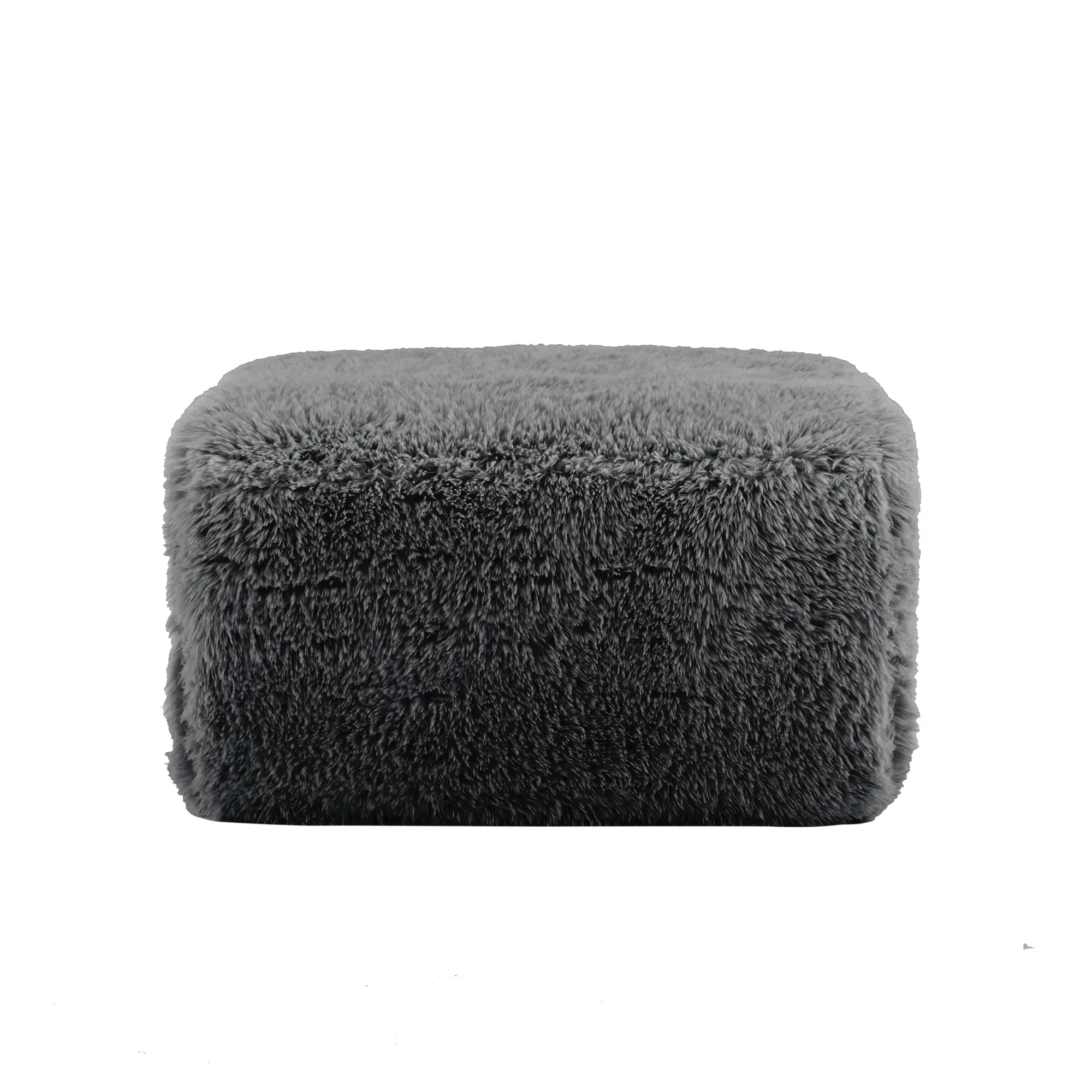 ARCH Aviana Ottoman Plush Fabric Dark Grey Footrest Stool for Living Room Bedroom Nursery Accent Furniture Comfy Soft Ottoman with Plush Upholstery Modern Design Foot Stool Pouf for Relaxation, Home Furniture and Household Product Search Terms