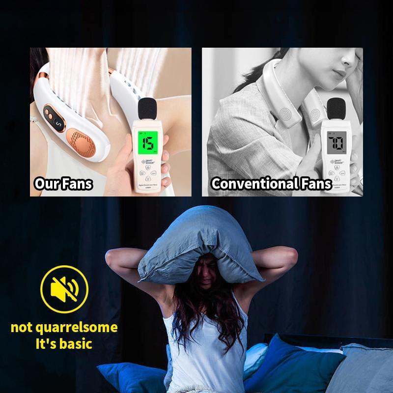 Hands-Free Neck-Worn Wearable Cooler Fan, USB Charging Personal Cooling Device with 5 Levels Adjustable Airflow, Lightweight Portable Design for Indoor & Outdoor Activities, All-Purpose Daily Essential Accessory