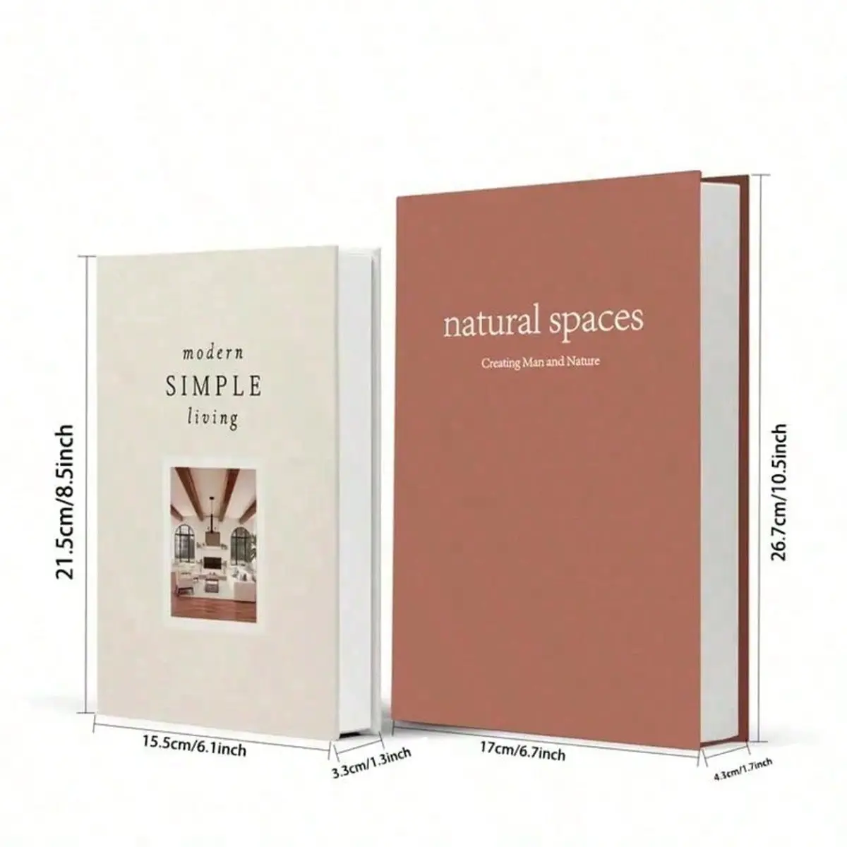 Elegant Minimalist Decorative Book Stack, & Paper Ornaments, Sturdy Layered Design, Modern Home Decor, Space-Saving Centerpiece