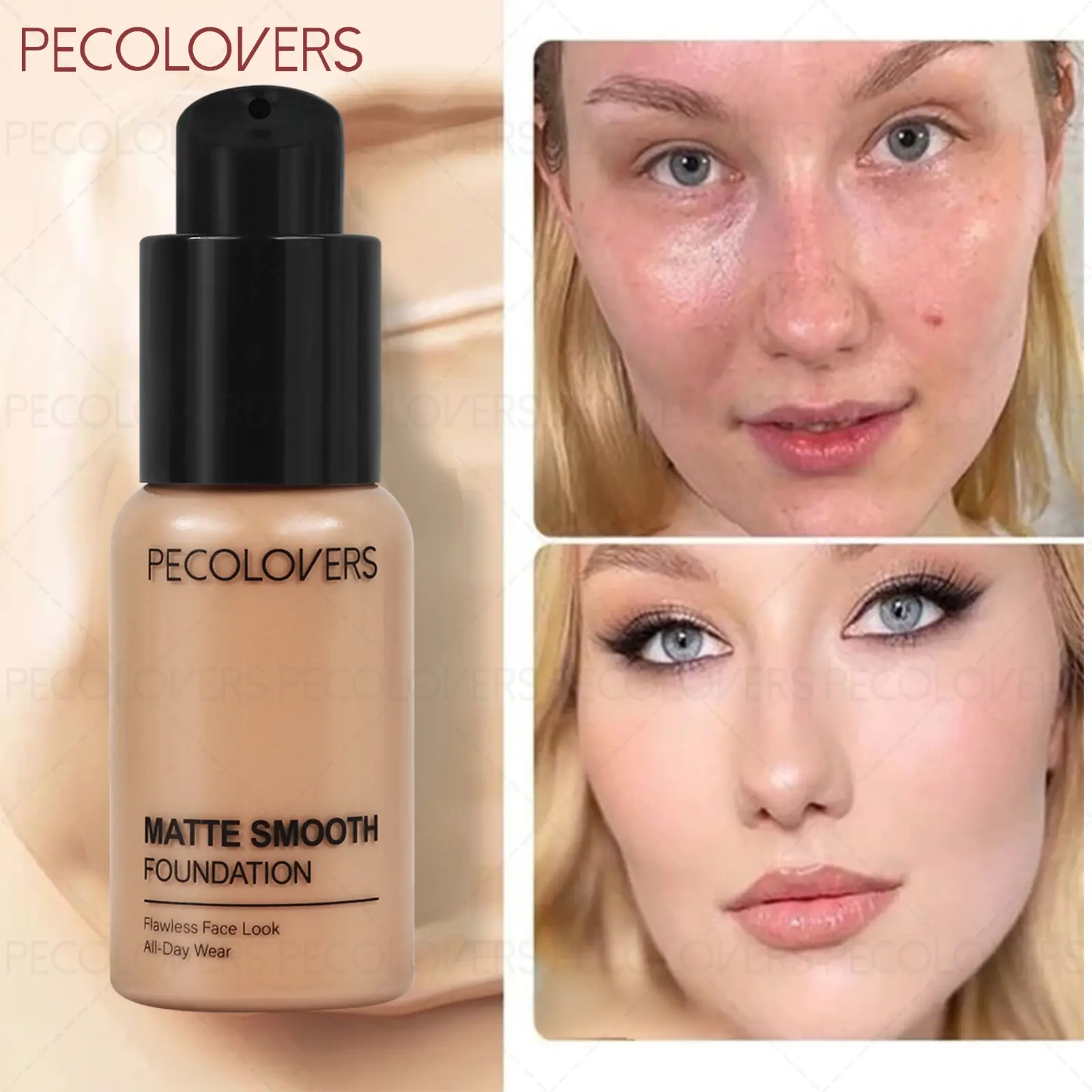 1PC Soft and Hydrating Full Coverage Foundation, BB Cream, Covers Dark Circles, Blemishes, Tear Troughs, Etc. Creamy Texture, Easy To Remove Makeup, Matte Finish, Waterproof and Sweatproof, Body Concealer, Ideal Holiday Gift Series