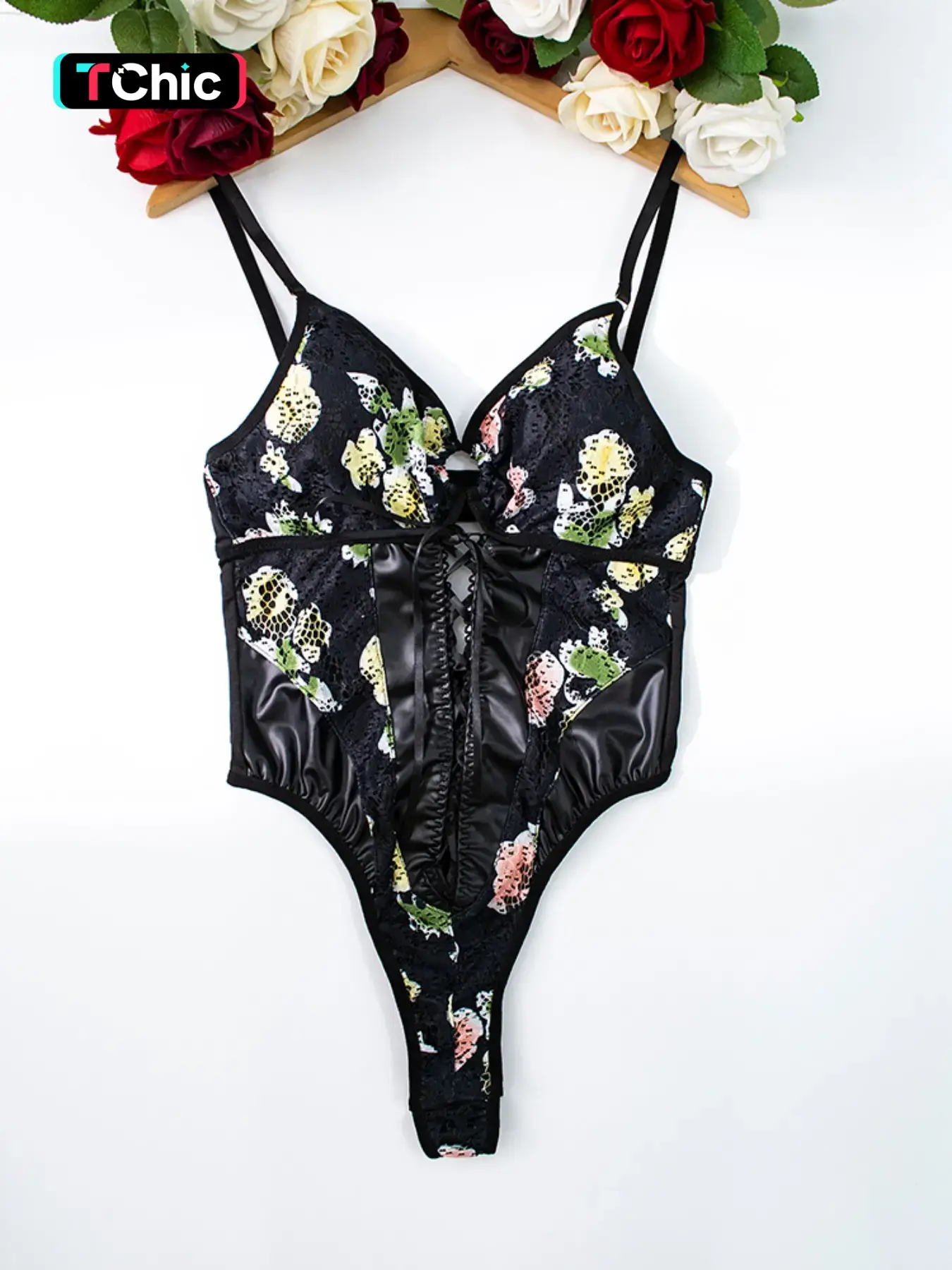 Women's Sexy Embroidered Milk Silk Bodysuit, Low Cut Slim Fit Sleeveless Backless Top, Elegant Retro Style for All Seasons, Perfect Valentine's Day Gift altgirl dormir elegante dormir elegante