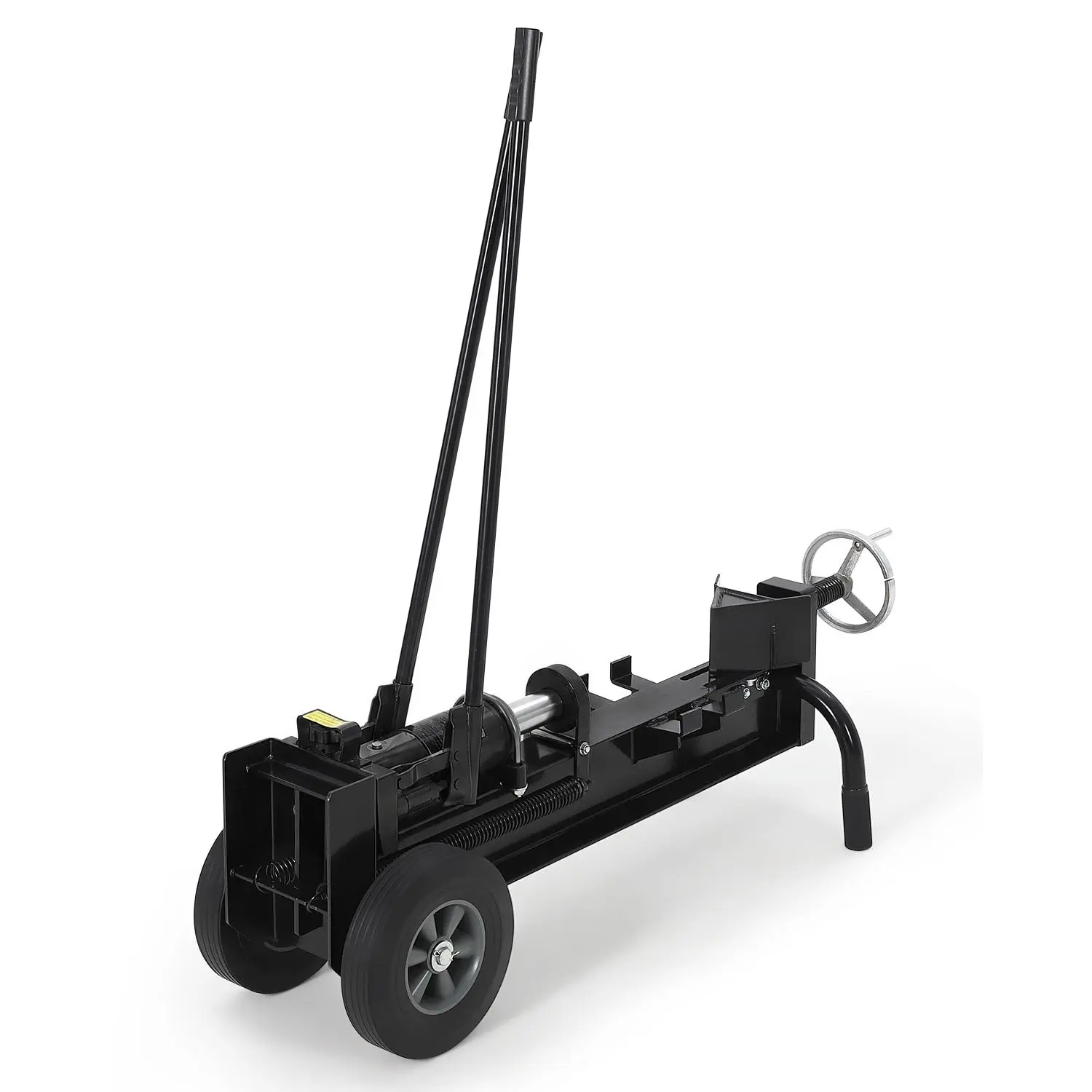 12 Ton Heavy Duty Manual Log Splitter Threaded Rocker Edge 20 Gal Hydraulic Pump All Terrain Tires Portable Wood Wedge Machine for Logs Up to 445In