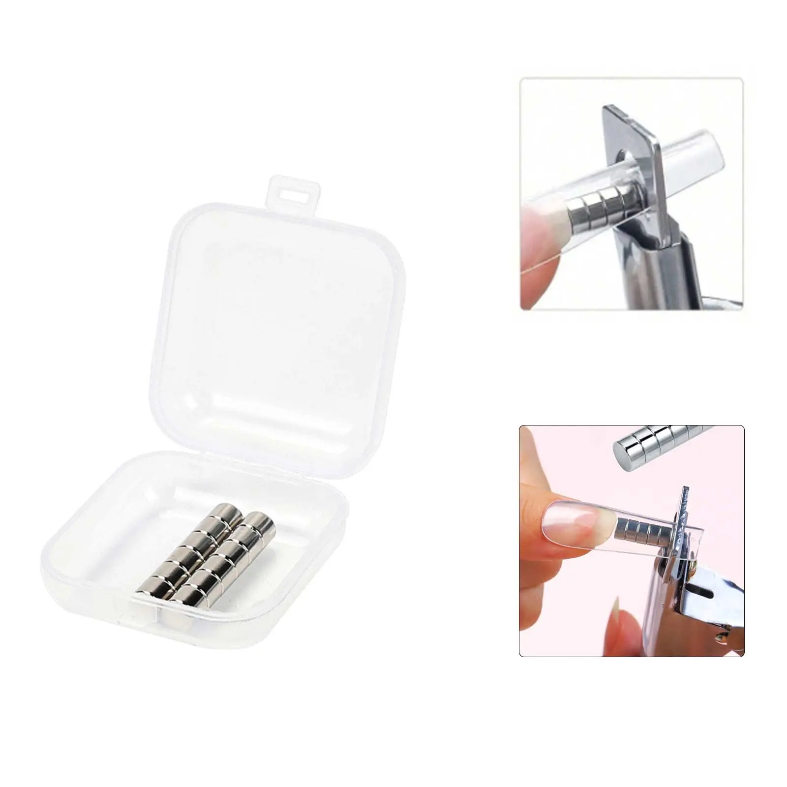 12pcs Small Magnets,Round for Refrigerator , Cylinder, Fridge , Office , Whiteboard , Nail Clippers  Small Magnets for Home Salon Nail Art tools