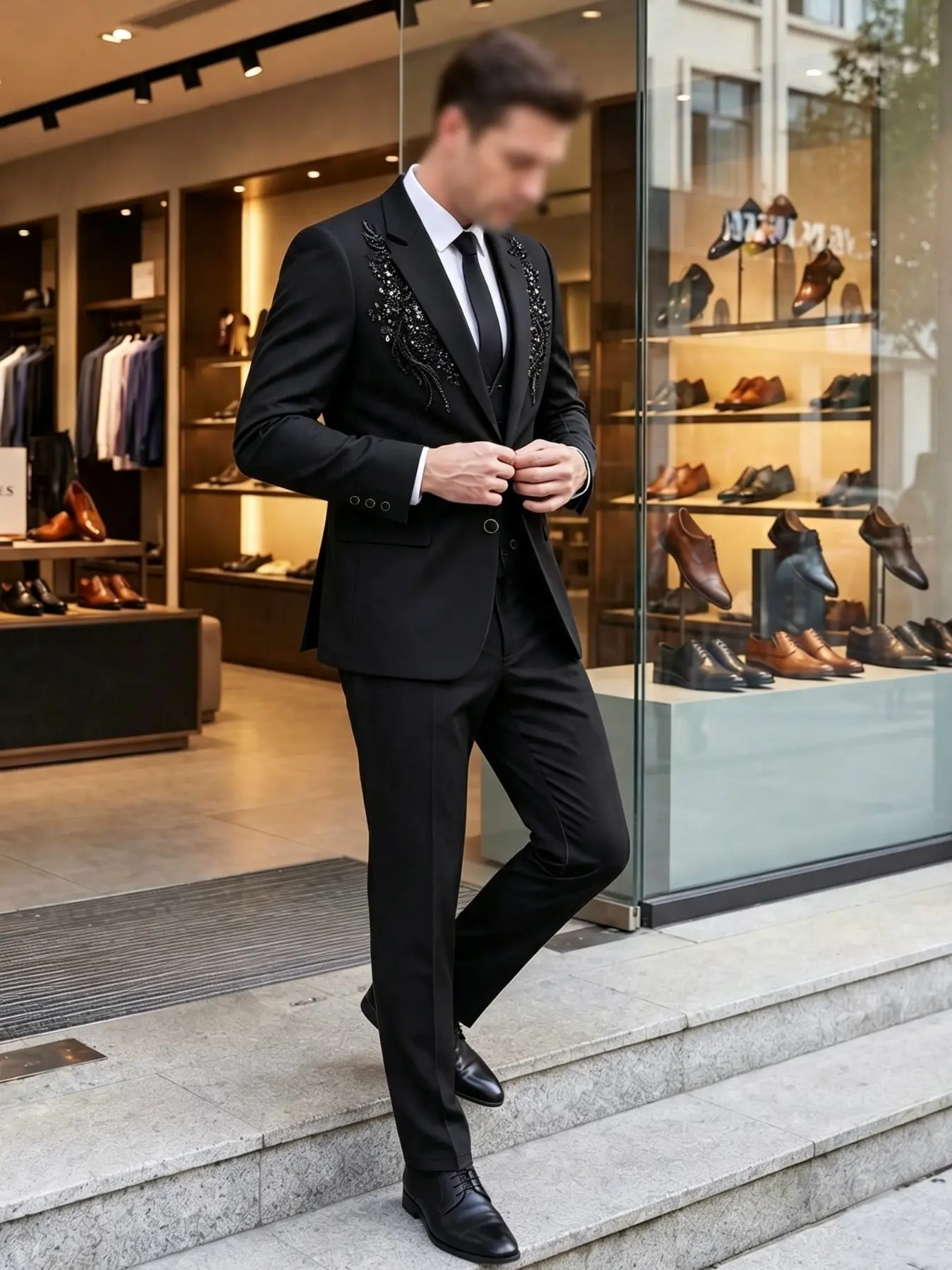 High-Quality Wrinkle-Resistant Blazer Two-Piece Set, Unique Luxury Design, Men's Formal Wear for Events, Elegant and Stylish