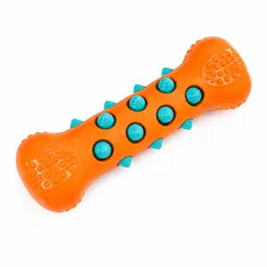 Bone-Shaped Tpr Dog Chew Toy, Textured Bite/tug/interactive Play Toy, 7.5 Inches, Durable Puppy Teething Aid, Fun Pet Activity