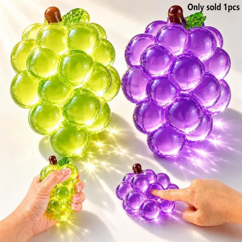 Clear Squishy Fruit Fidget Stress Relief Toy, Soft Textured Design for Relaxing Playtime, Ideal Gift for Adults & Children, Squishies Stress Relief