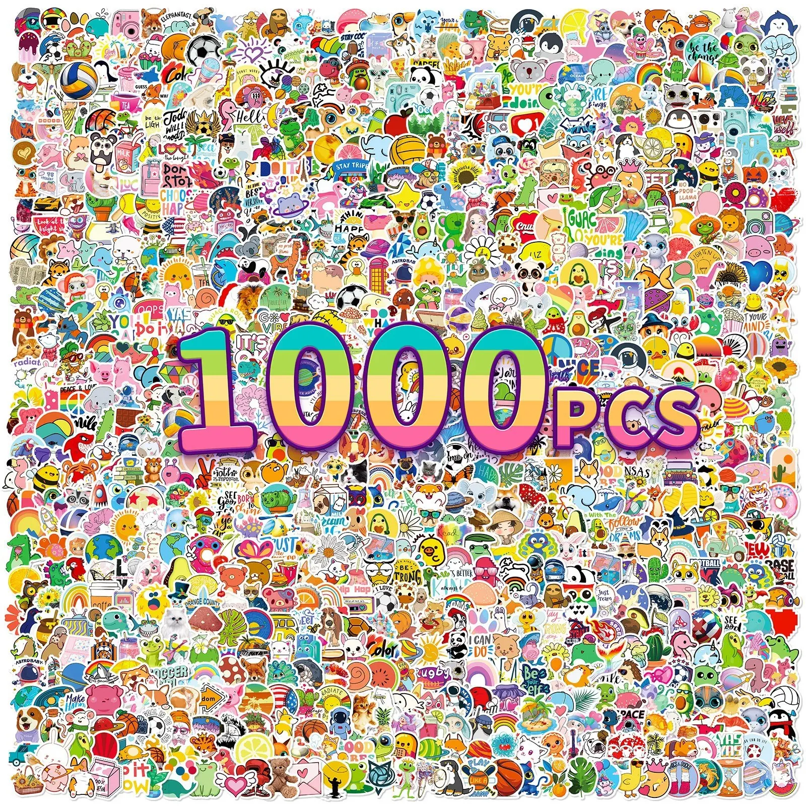1000 Pcs Set Random Theme Blind Bag Stickers, 1.6inch Cute Cartoon Vinyl Decals, Waterproof for Kids Teens, DIY Crafts, Gifts, Mystery Sticker Gift #GLOBAL PICKS