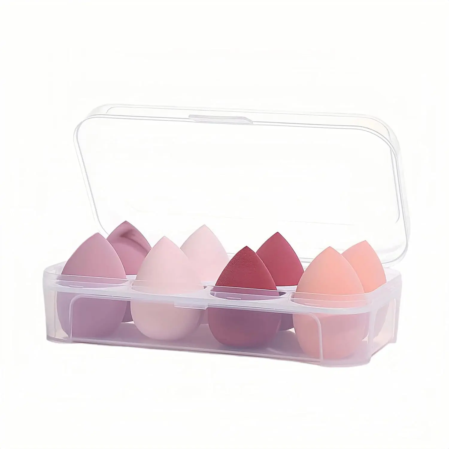 8pcs Makeup Sponges Set - Latex-Free, Blending Beauty Sponge for Liquid, Cream & Powder, Soft Non-Absorbent, Multi-Size with Case,Multi-Shape for Liquid and Powder