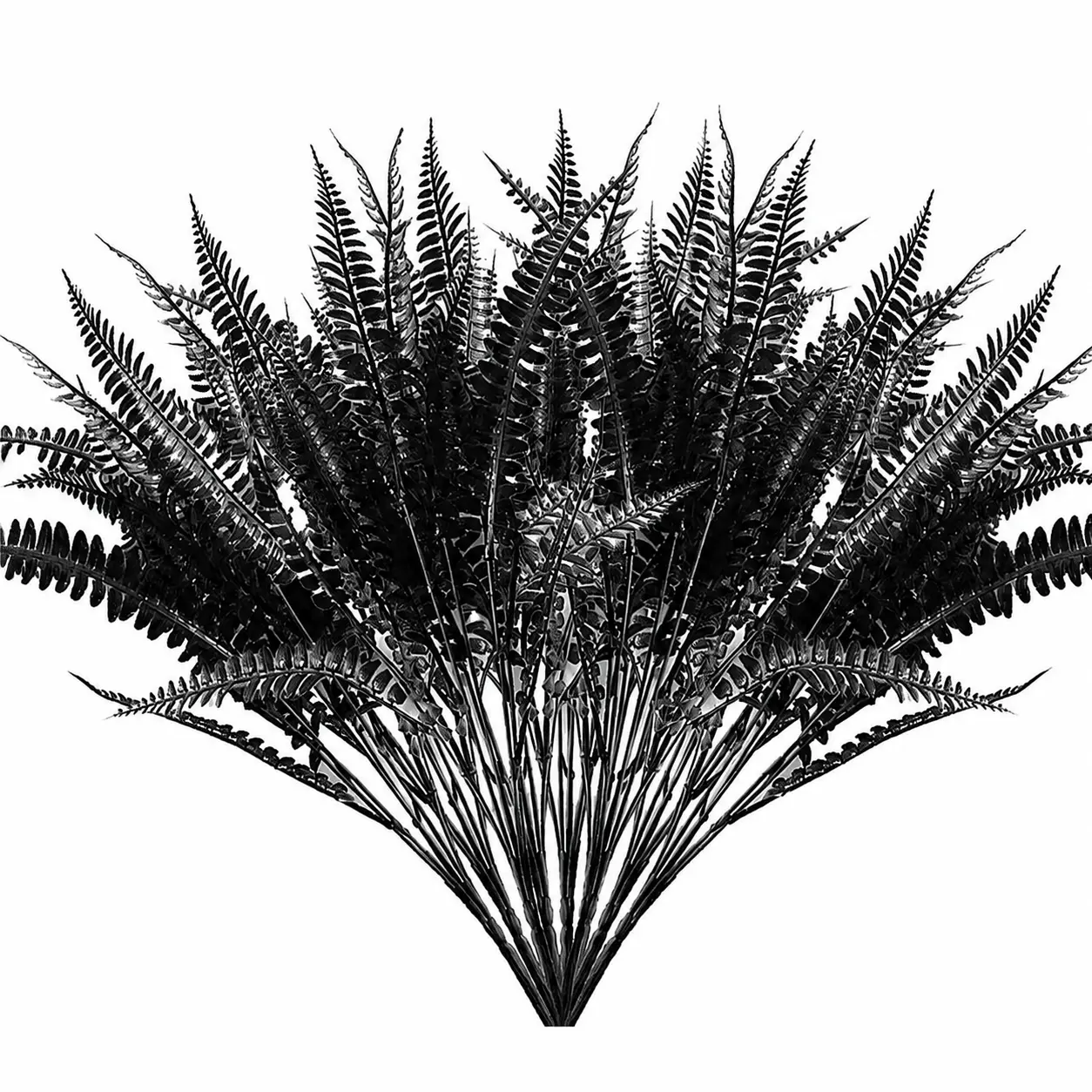 Lifelike Black Plastic Halloween Decor Plant Set - Durable, Weather-Resistant Home Decor for Indoor/Outdoor Haunted House, Living Room Use - Artificial Foliage with Lifelike Look for Cross-Border Home Needs