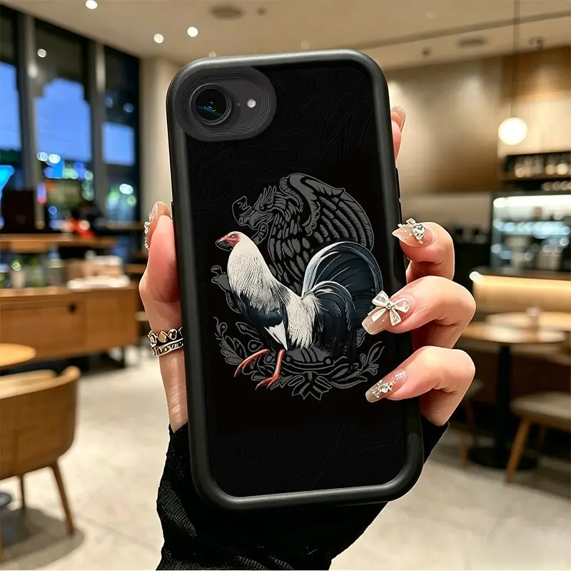 Phone case for iphone 16E 17E Gift TPU Enhanced Peotection Bold Rooster & Mexican Eagle Emblem Edgy Phone Case soft silicone Celestial Eye Layered Phone Case boboiptyjt56634
