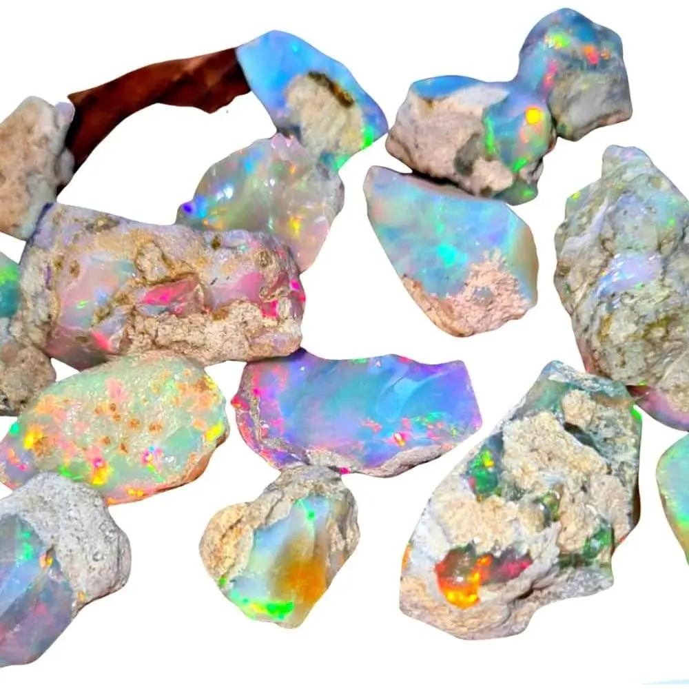 5 Pieces Large Uncut Ethiopian Rough Opals 15-20mm Loose Opal Gemstones