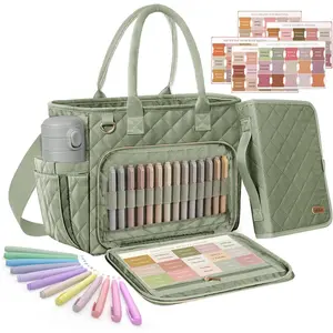 BellaHold Large Bible Bag with Bible Cover Case for Women, Church Bag with Bible Study Supplies & Shoulder Strap, Quilted Bible Tote Bag, Christian Gift for Women, Green