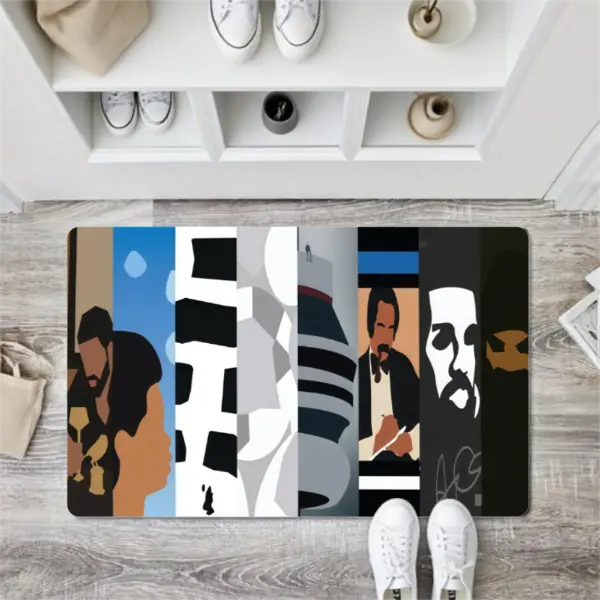 Creative Abstract Art Pattern Non-Slip Doormat-Suitable for Indoor, Hand Washable Floor Mat, Suitable for Bathroom, Porch, Living Room(All Seasob) homeessentials