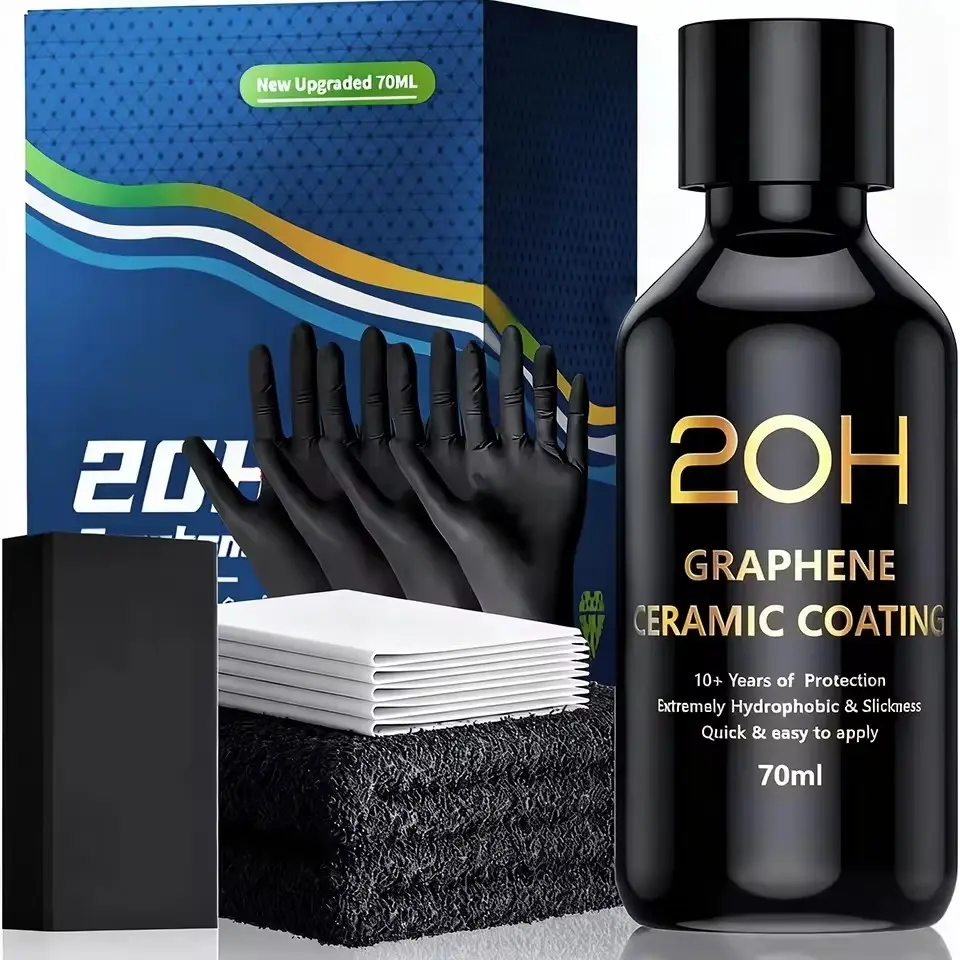 Graphene Ceramic Coating 20H/ 12H with Self Healing and UV Track Technology Car Detailing Professionals 10+ Years of Protection
